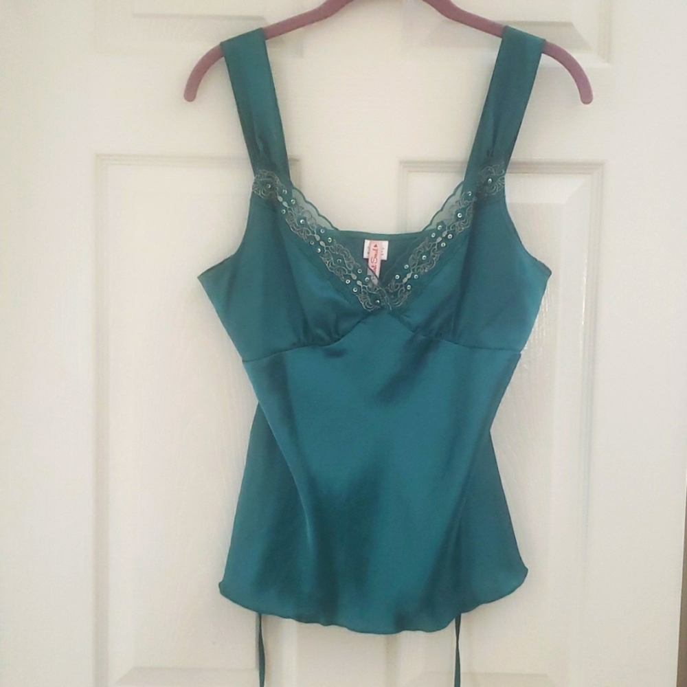 HeartSoul Juniors Size Medium Teal Embellished Tank